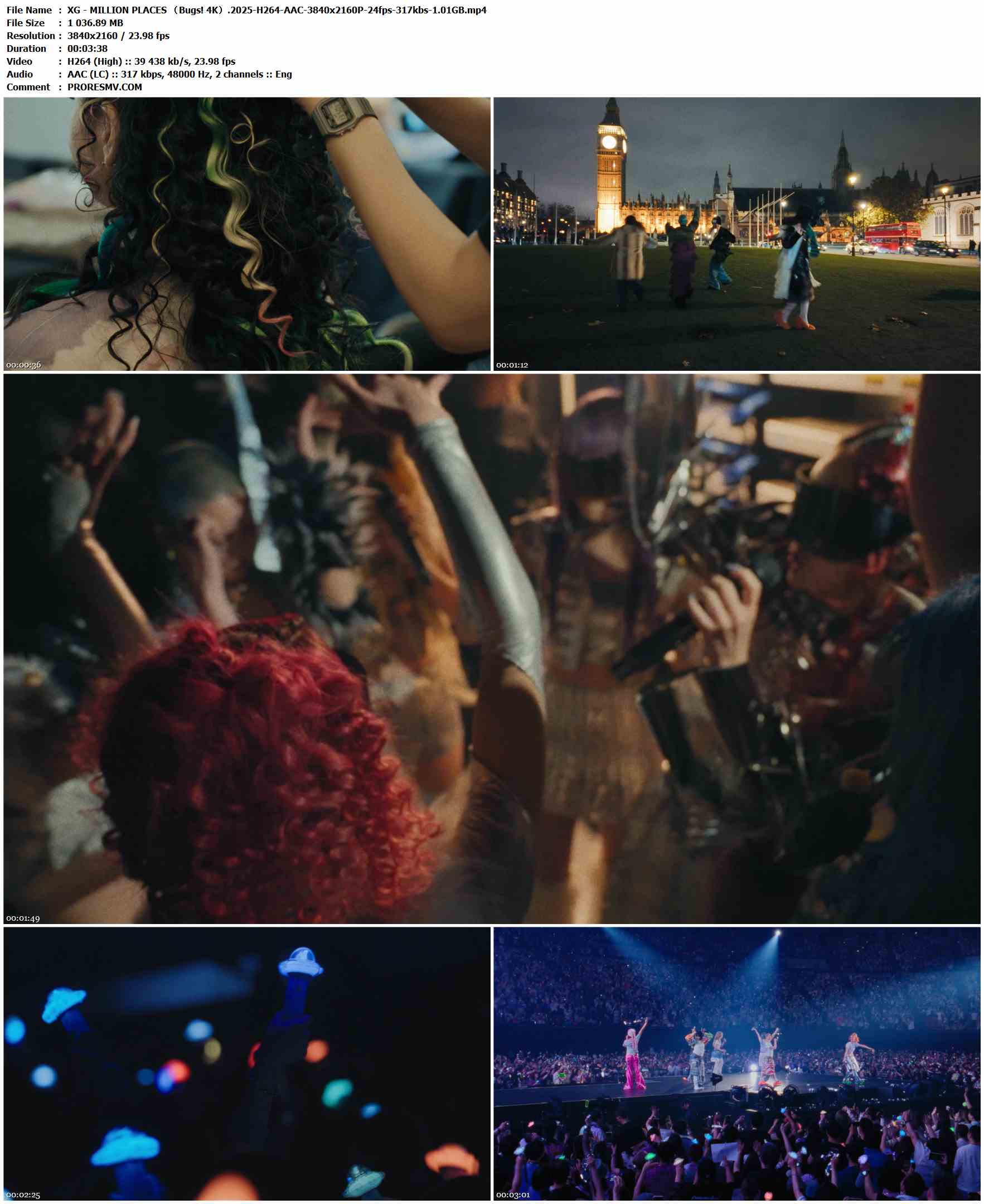 XG - MILLION PLACES （Bugs! 4K）.2025-H264-AAC-3840x2160P-24fps-317kbs-1.01GB官方MV_高清MV